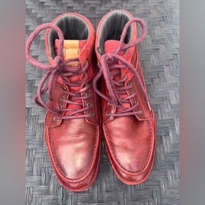 Steve Madden “Khalil” Red Leather Boots – Men’s 7 / EU 40 – Made in Portugal